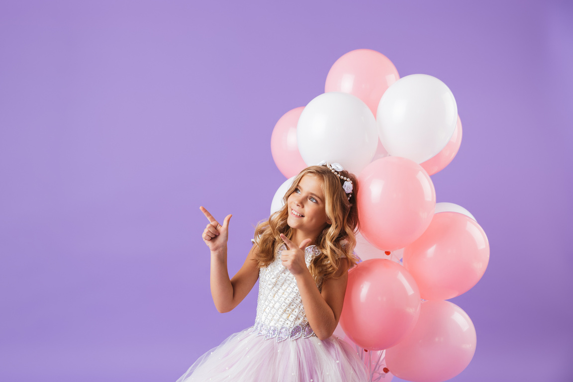 Cute Pretty Little Girl Dressed in Princess Dress